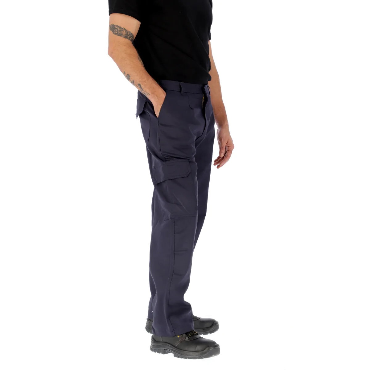 Pantalon cargo con elastico gabardina 8 onzas - vista 3