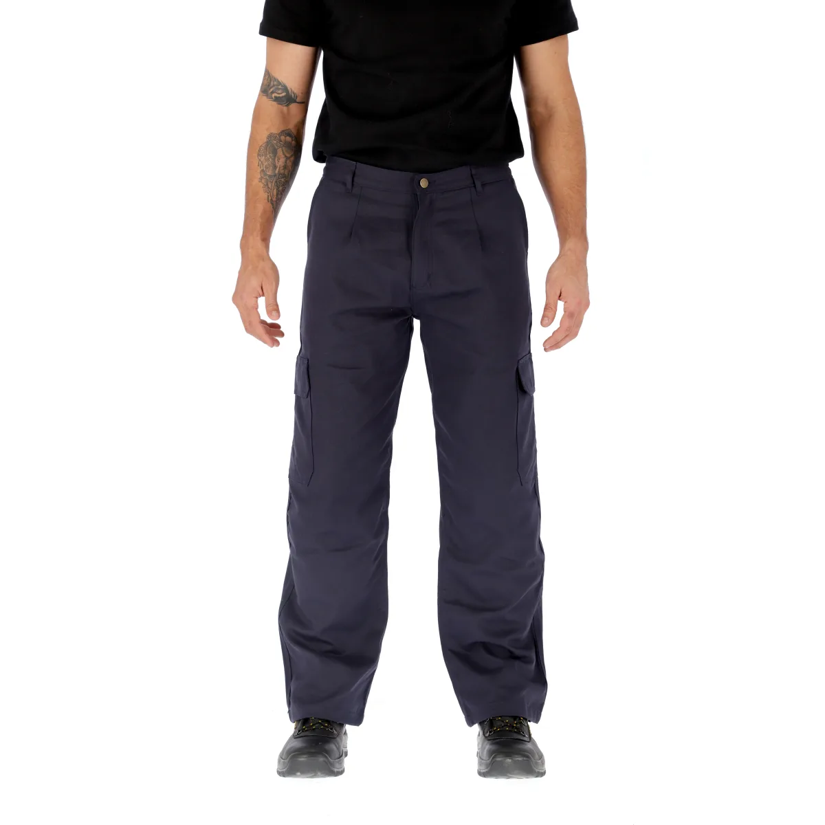 Pantalon cargo con elastico gabardina 8 onzas