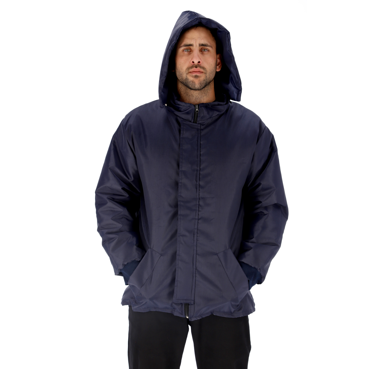 Campera trucker azul marino
